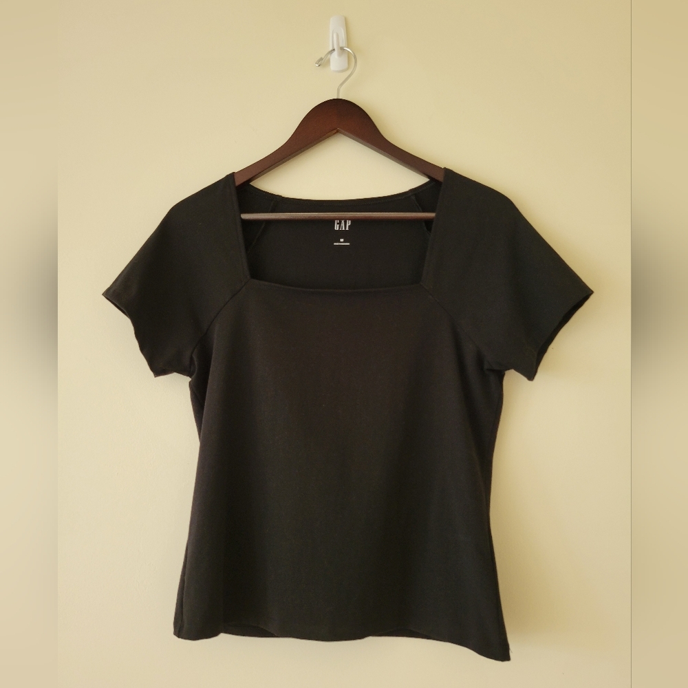 GAP Black Square Neck Top